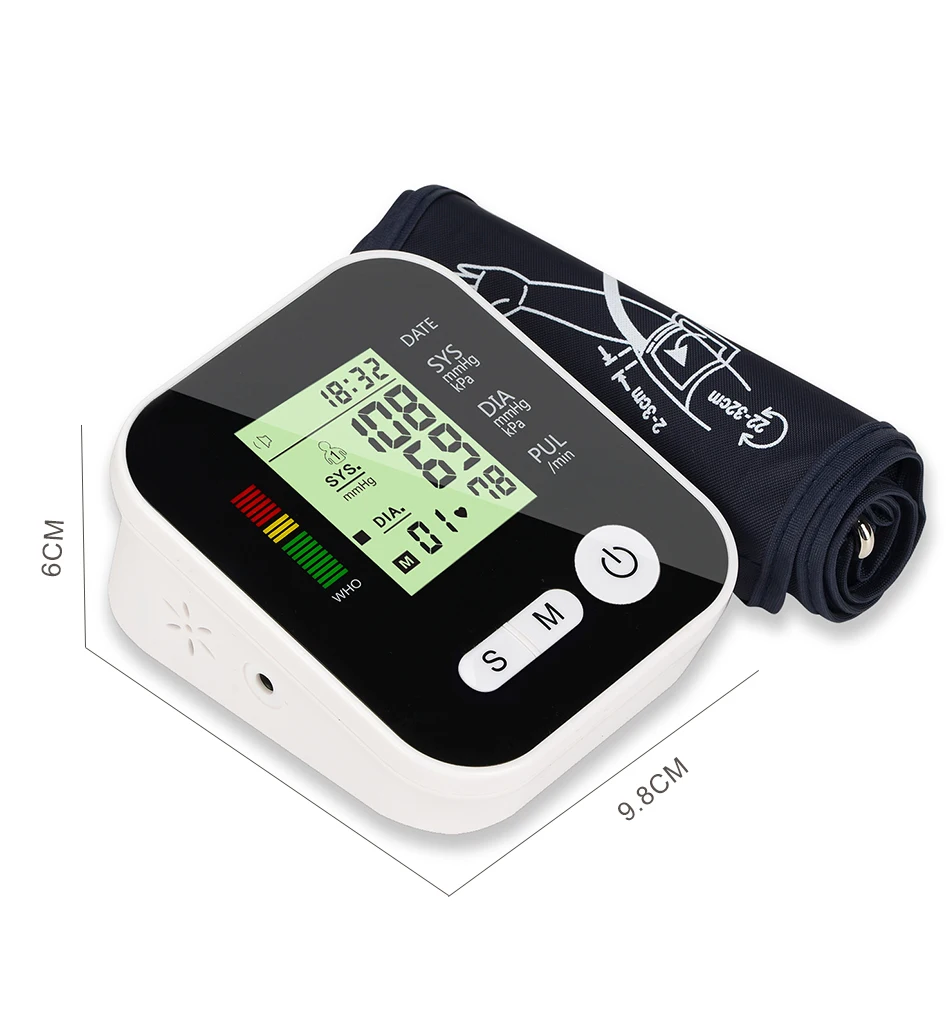 Рычаг тонометр монитор артериального давления медицинское оборудование ЖК-аппарат для измерения давления дома монитор сердечного ритма машина