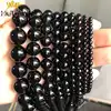 Natural Black Agates Onyx Stone Beads Smooth Round Loose Spacer Beads For Jewelry Making DIY Bracelets 15'' 4/6/8/10/12/14mm ► Photo 2/5