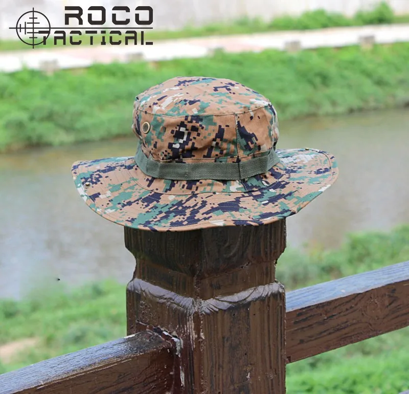 ROCO тактическая корзина шляпы рыболовные кепки круглый край охотничьи шапки Камуфляж военные тактические шляпы ACU/CP/Лесной