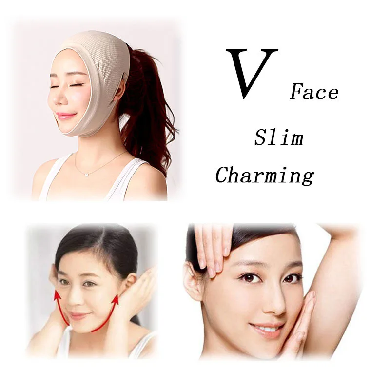 

V-face Shaper Mask! Physical Therapy Top Quality Fabric Breathable Face Slimming Bandage Eliminate Double Chin Product T0173SHF