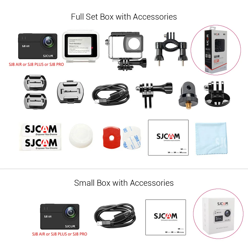 SJCAM SJ8 серия Экшн камера PRO 4K 60fps сенсорный экран с анти встряхивание wifi 1200 мАч