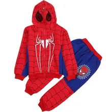 От 3 до 8 лет комплекты одежды для маленьких мальчиков «Человек-паук»; хлопковый спортивный костюм; модный детский карнавальный костюм «Человек-паук»; детский спортивный костюм