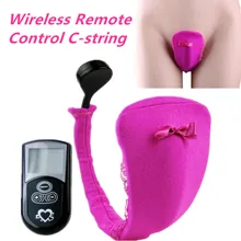 Wireless Remote Control Vibrating Panties Vibrator C String Invisible Erotic Woman Underwear 10 Speed Vibration Sex Products 363