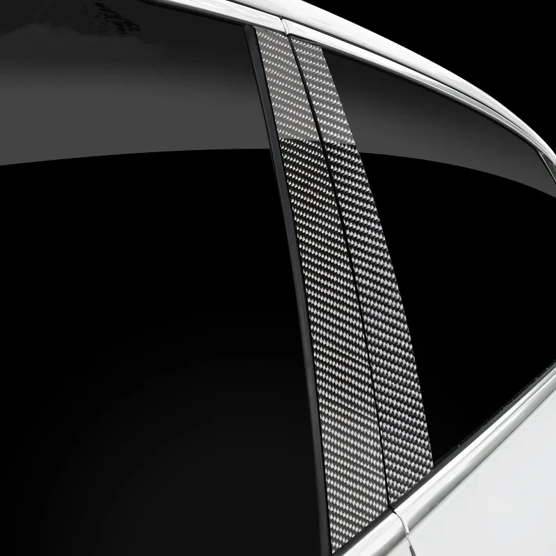 TPIC-Exterior-car-Window-BC-pillars-Decoration-Stickers-Carbon-Fiber-Trim-Covers-For-Mercedes-GLA-GLC (3)