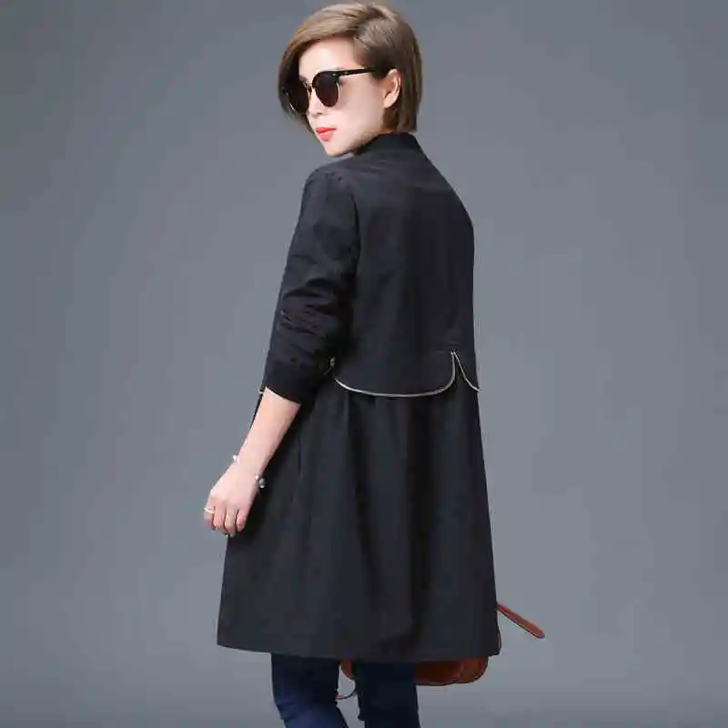 Occasionnel Black Automne Tranchée Femelle Yagenz Version Plus Survêtement Femmes orange Manteau Taille 2017 Mode 3xl Coupe blue Coréenne vent De DW2I9EH