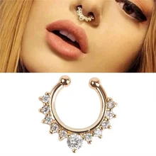 Горячая прибытие сплава кольцо для носа Имитация пирсинга пирсинг, Септум, кликер вешалка для ювелирных изделий