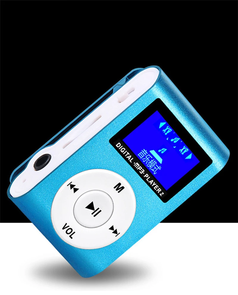 Модный экран MP3 мини металлический алюминиевый клип карта плеер студенческий