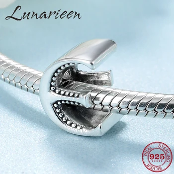 

925 Sterling Silver Letter E Alphabet Beads fit Original Charms European Bracelets Bangles women Jewelry Making