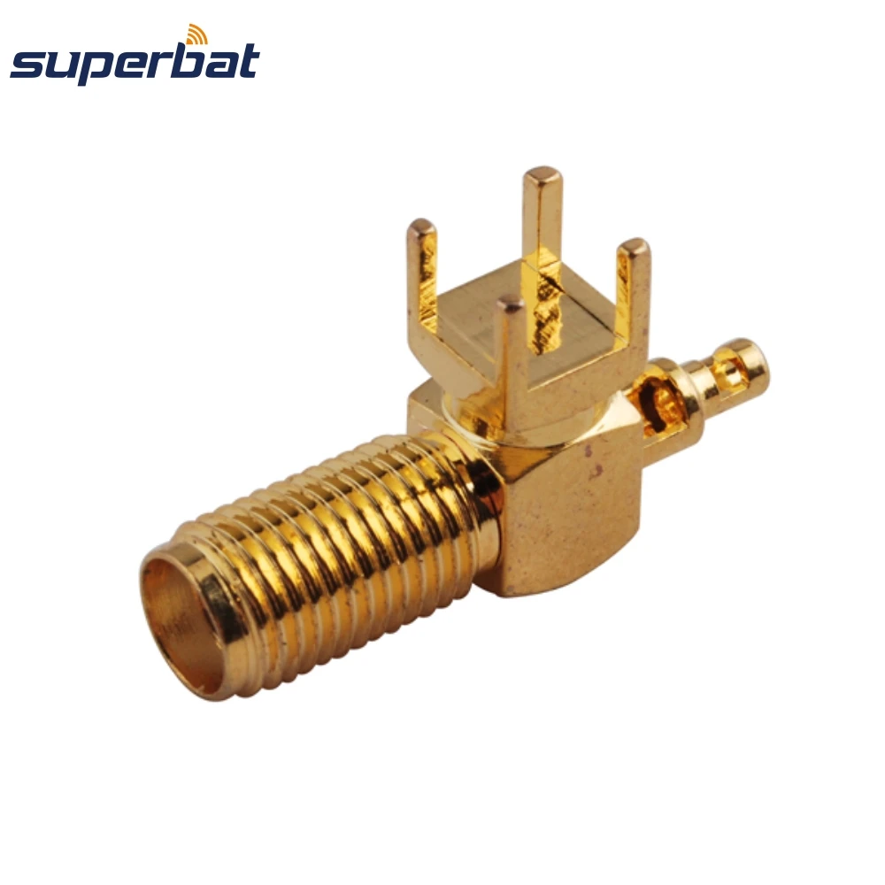 SMA Female Bulkhead Right Angle PCB Mount RF Coaxial Connector
