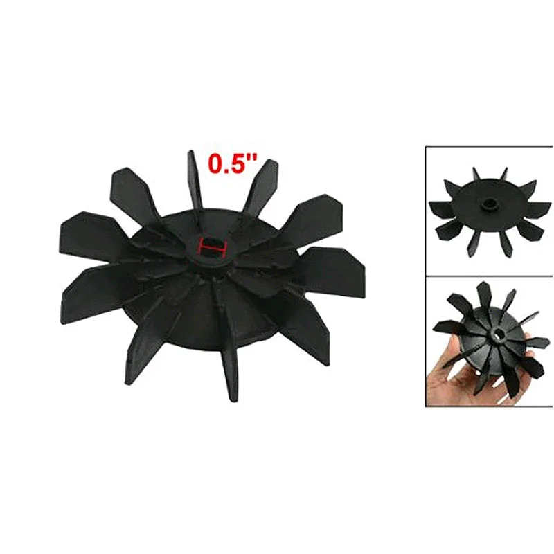 

High Quality Replacement Air Compressor Part 12mm Inner Dia 10 Impeller Air Compressor Motor Fan Blade Black