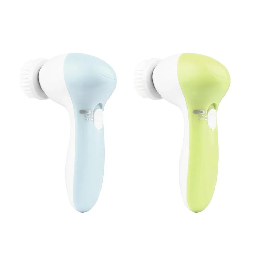 

1 Set 5-in-1 Electric Wash Face Machine Facial Pore Cleaner Body Cleaning Massage Mini Skin Beauty Massager Brush