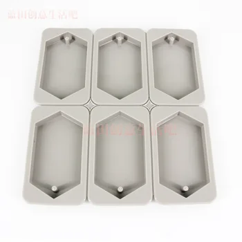

6 Holes Diamond Hexagon Silicone Soap Candle Mold Bakeware Home Baking Cake Pans Chocolate Mold E683