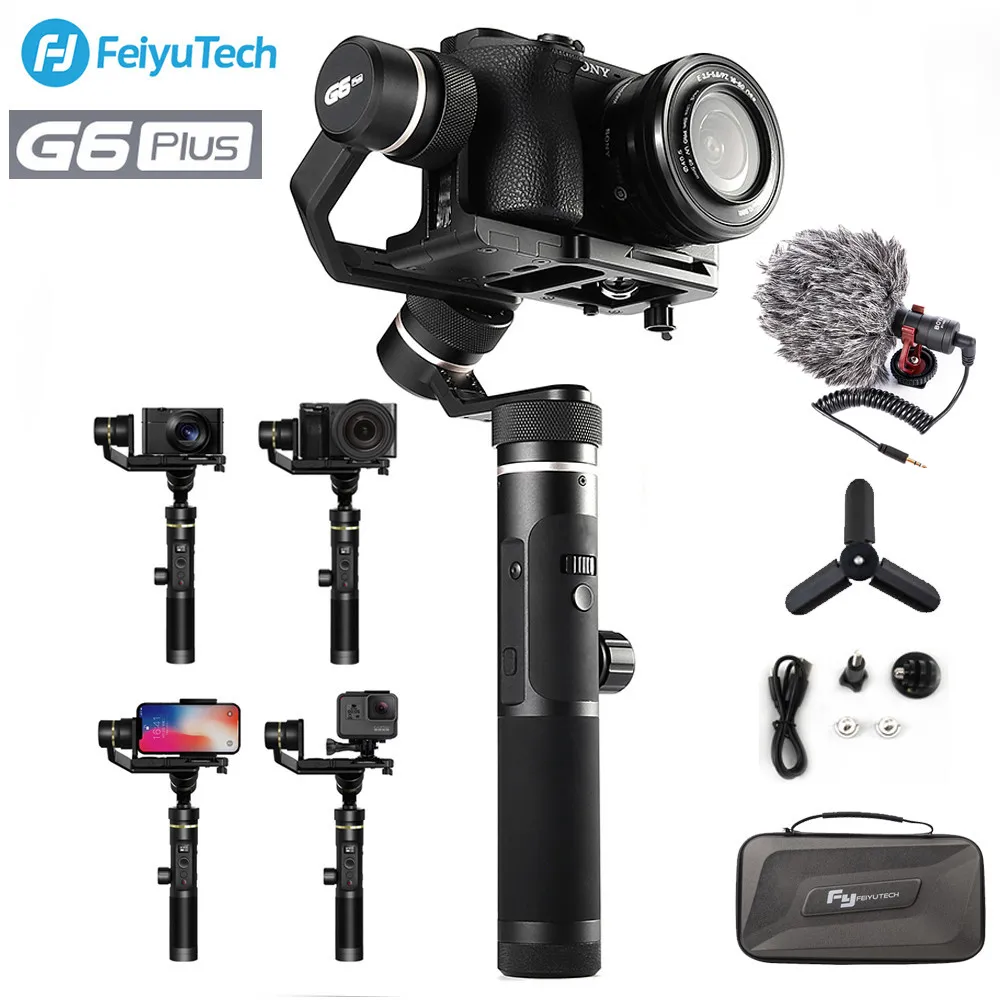  FY FEIYUTECH G6 Plus Handheld Gimbal Stabilizer 3-axis WIFI Bluetooth OLED Screen for Action Camera