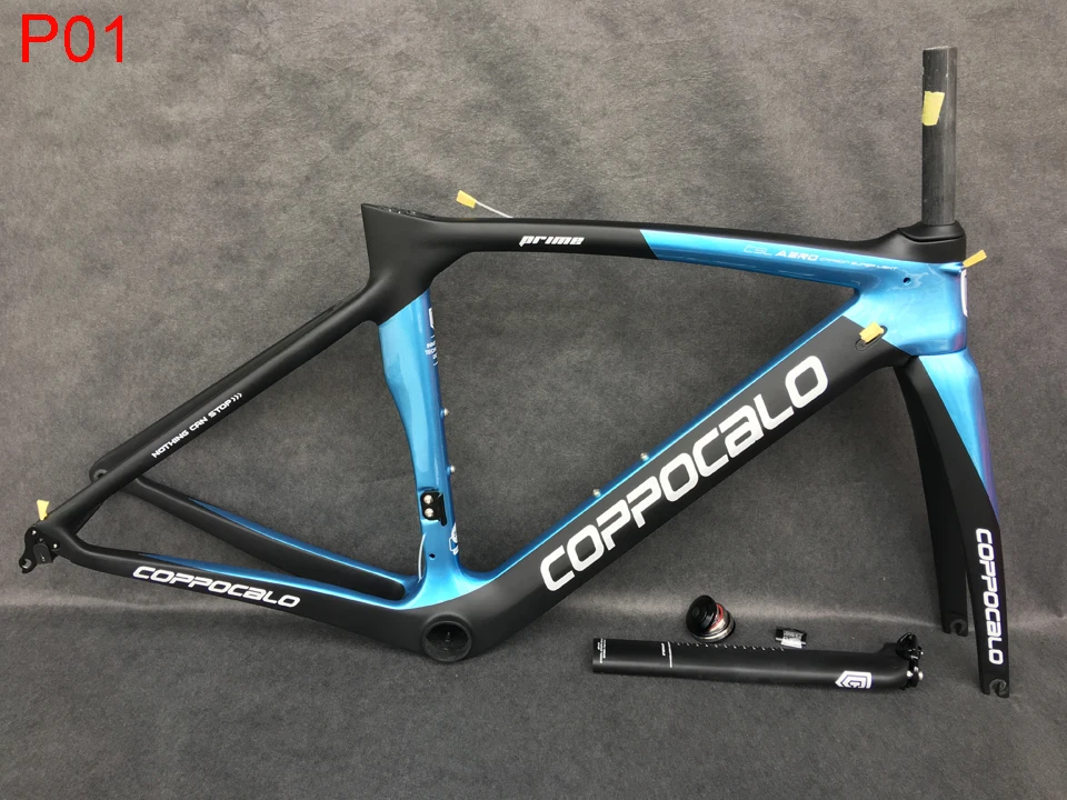 Excellent fluo yellow 2019 Carbon Road Bike Frame 47 50 53 55 57cm P03 glossy Carbon Frame Road Racing 6 colors bicycle frames 8