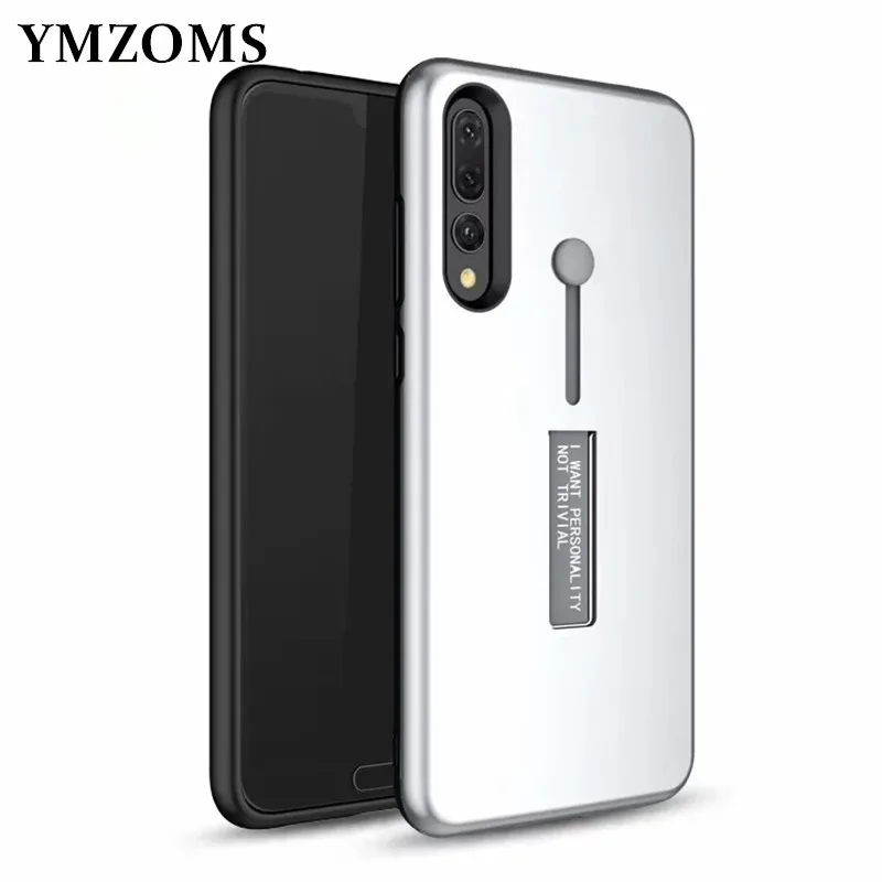

Phone Case For HuaWei P20 Pro P20Plus P20 Lite P10 Lite PC+TPU 2 In 1 Shells Ring Stand Back Cases Cover Accessories Capinhas
