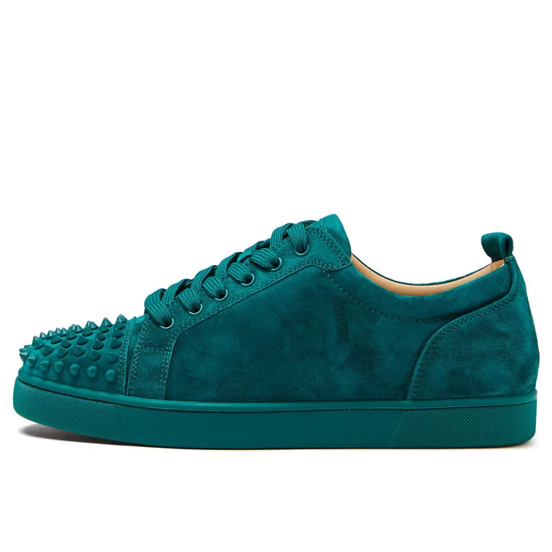 Лучший Лидер продаж Для мужчин шипованные ботинки Low Top Lace-up
Sneaker круглый носок Sapatos Для мужчин с заклепками повседневная
обувь плюс Размеры EU39-47 зел... Обзор