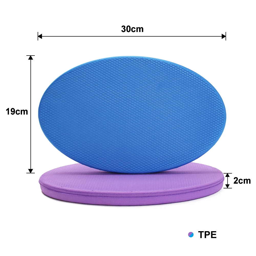 Yoga Knee Pad 2cm Thick Oval TPE Yoga Pad Comfort Yoga Pilates Workout Knee Elow Pad Cushion Yoga Pad Support Pain Relief