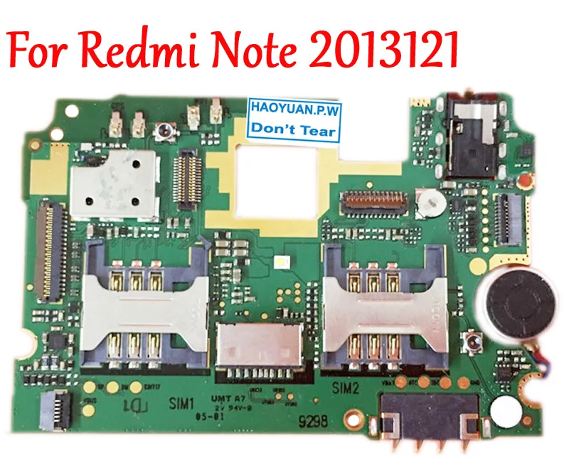 

Tested Full Work Original Unlock Motherboard For Xiaomi Hongmi Redmi Note 2013121 Dual SIM Logic Circuit Board Electronic Plate