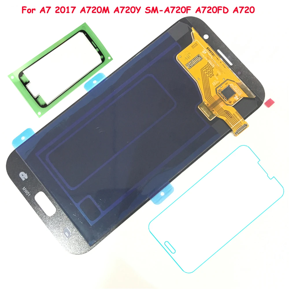 

FIX2SAILING 100% Working AMOLED LCD Display Touch Screen Assembly For Samsung Galaxy A7 2017 A720 A720F A720M A720Y