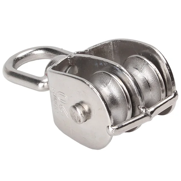 M20 20mm Swivel Stainless Steel 304 Double Pulley Block Chain Traction