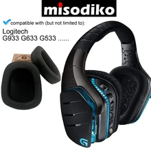 Сменные амбушюры misodiko, Комплект подушек для игровой гарнитуры-logitech G633 G933 G533 G231, ремонтные амбушюры с пеной памяти