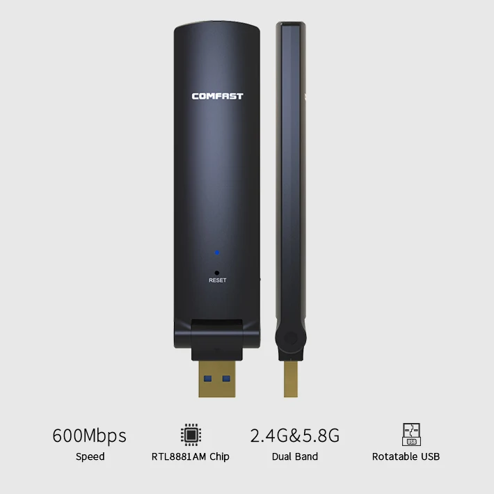 COMFAST беспроводной USB повторителя AC 600 Мбит/WiFi антенны Wi Fi усилитель сигнала 2.4 + 5