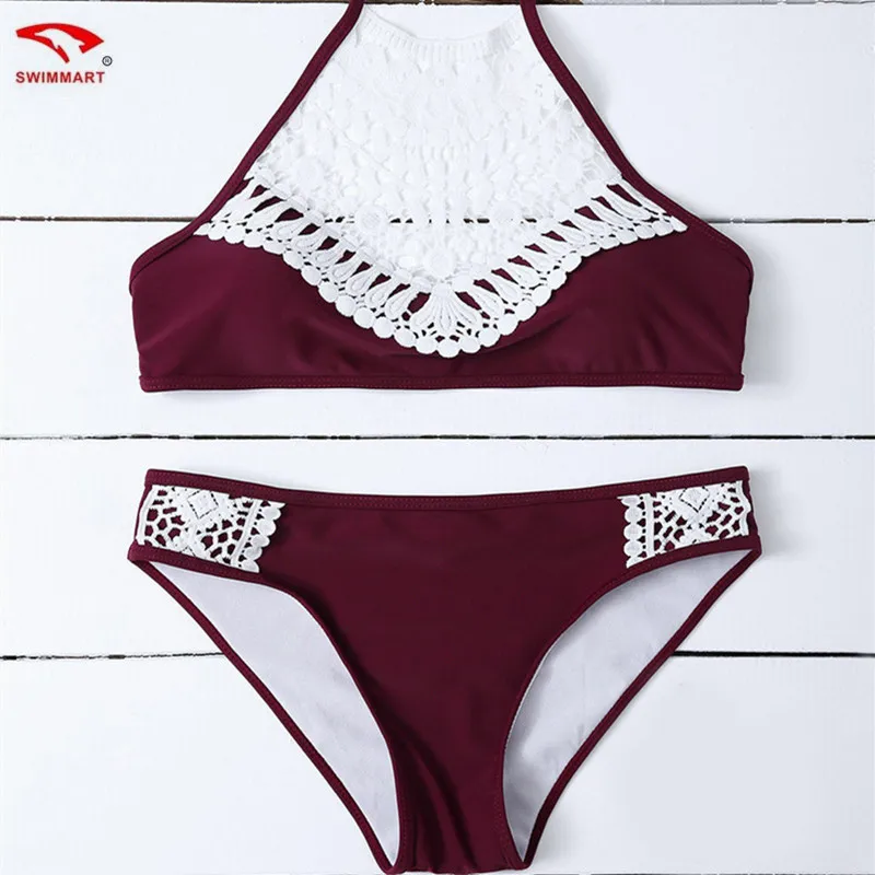 Cheap bikinis women tank tops swimsuit black white swimwear sexy lace