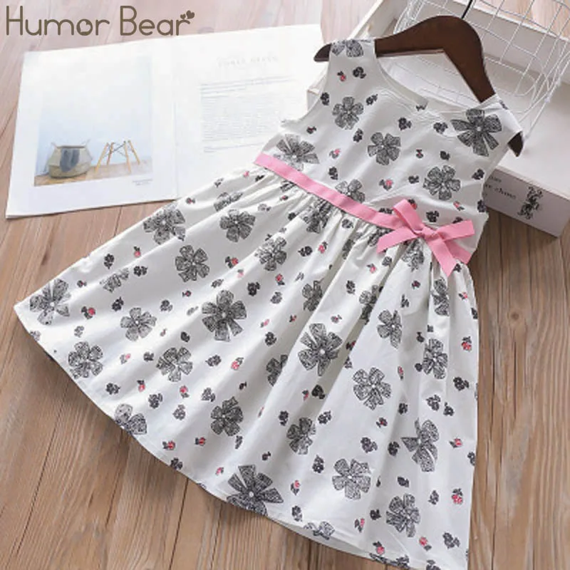 

Humor Bear Baby Summer Children's Dress 2019 Brand New Girls' Clothing Bow Flower Princess Fashion Kids Baby Girl Dress