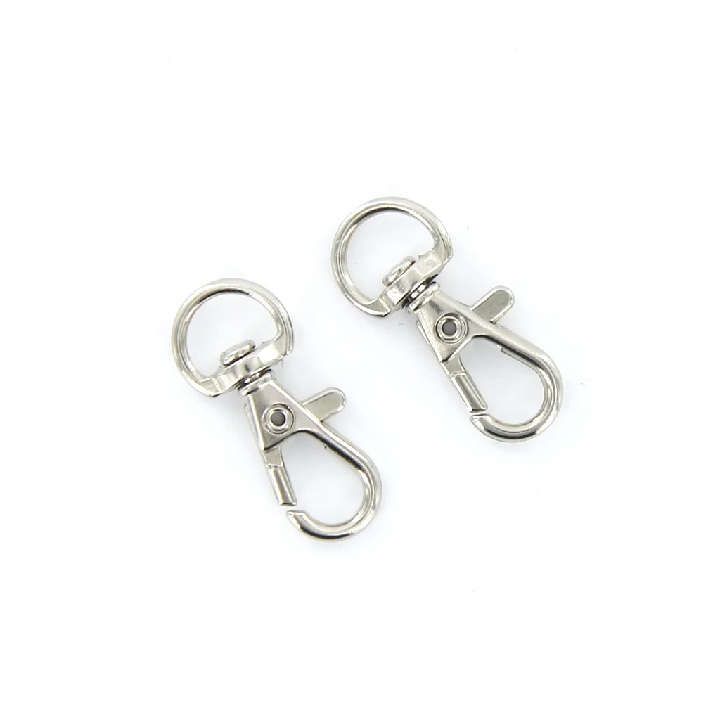

30pcs Metal Sliver Trigger Snap Hook Clip Keychain Key Ring DIY Craft 12mm x 30mm for Key Chains Hanging Crafts or Decorations