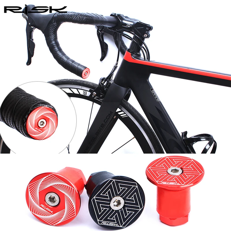 RISK Mountain Bike Handlebar Ends Bicycle Grip Plugs Caps Racing Road