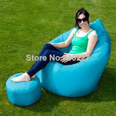 Xxl الكبار كيس فول كرسي داخلي-outdoor ، اضافية كبيرة انخفاض كرسي مع العثماني مجموعة ، في أكياس مكعب ، 13 الألوان الأسهم