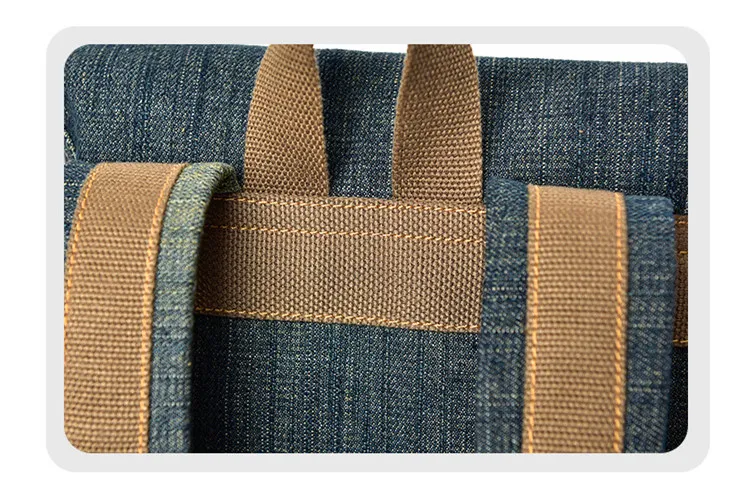 Micom Vintage Denim Backpack Women Mens Backpacks for Travelling School Bags For Teenagers Girls Large Capacity Drawstring Belts (7)