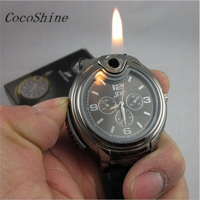 CocoShine A 733 Fashion New Military Lighter font b Watch b font Men Quartz Refillable Butane