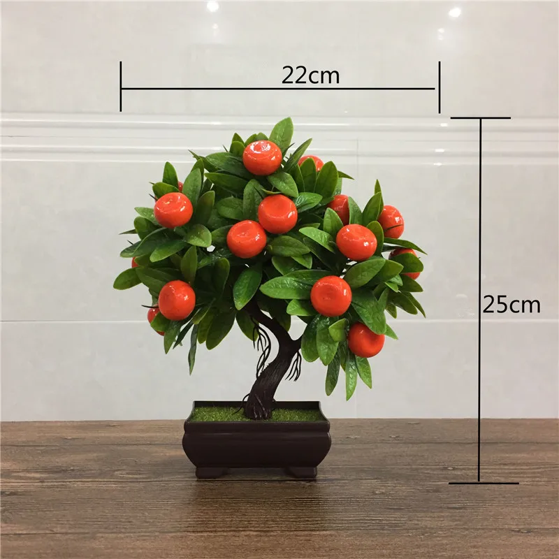 Flone Artificial Flower Plants Bonsai Foam Fruit Tree Simulation Plant Mini Potted Home Party Office Coffee Table Decoration  (13)