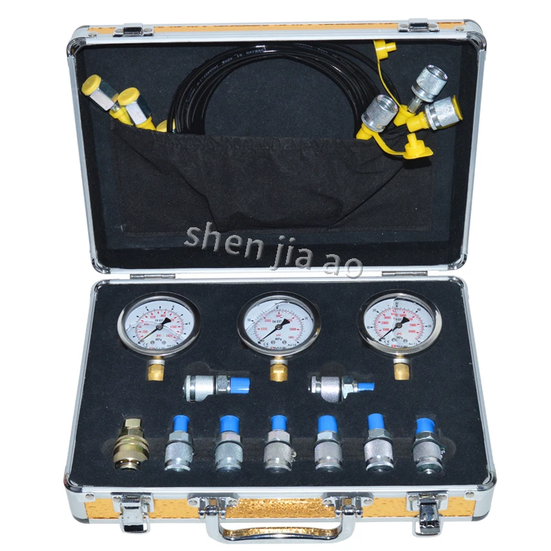 Portable Hydraulic Test Gauges Digger Pressure Test Excavator Hydraulic Pressure Test Kit For Excavator Hydraulic Tester 1PC