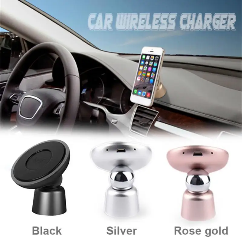 Vehicle Wireless Charger 360 Degree Rotary Vehicle Mounted Magnetic Charging Wireless Charging Vehicle Wireless Charging Stand