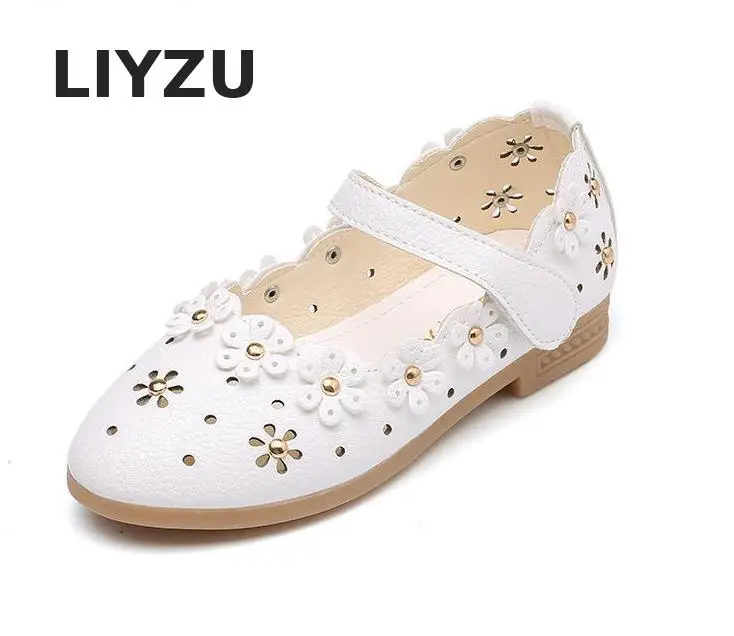 

Kids Toddler Flower Princess Shoes Children Baby Girl Hollow Wedding Party Dress Dance Leather Shoes For Teens Girls New Arrival