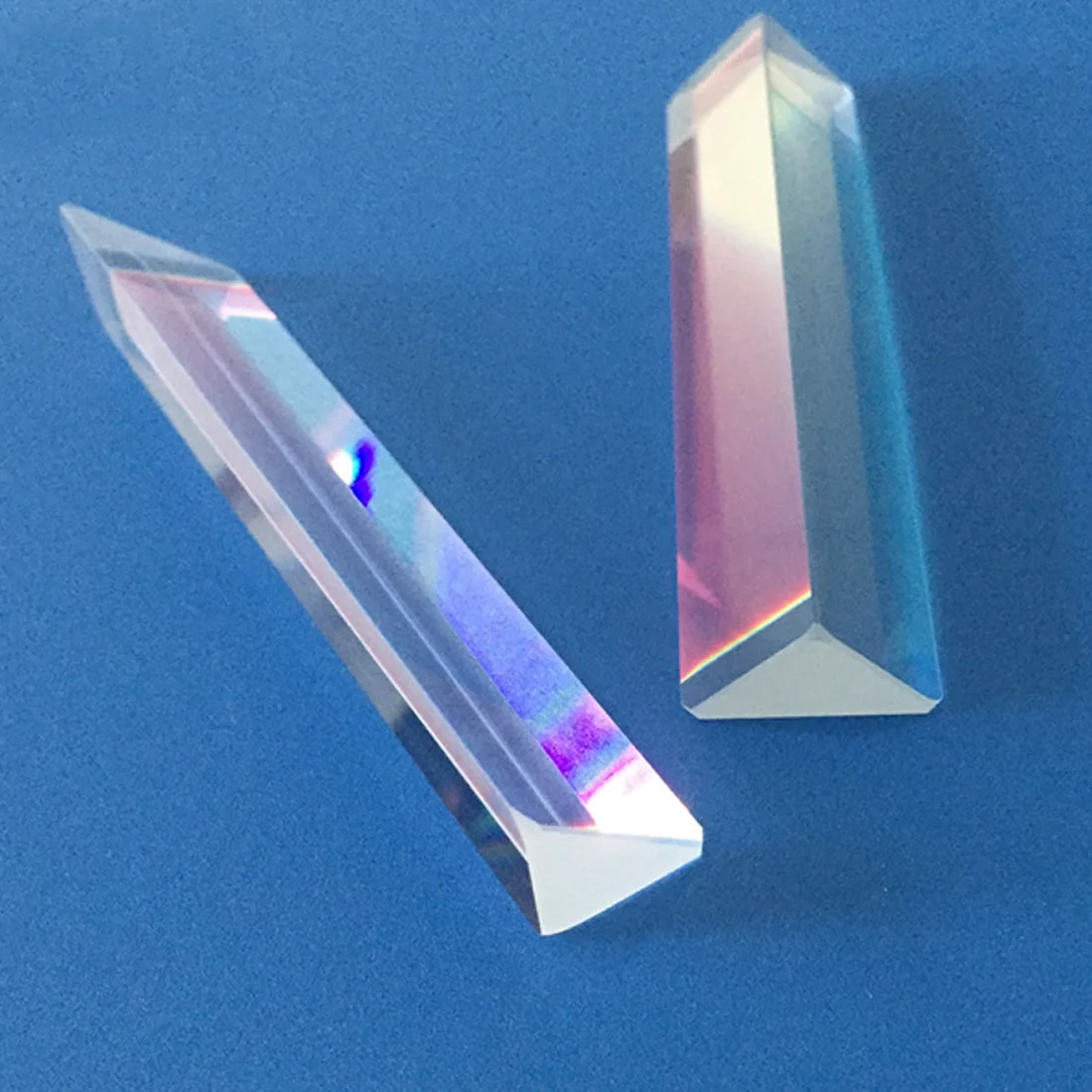 

15*15*87cm Rainbow Optical Glass Triple Triangular Prism Physics Teaching Light Spectrum