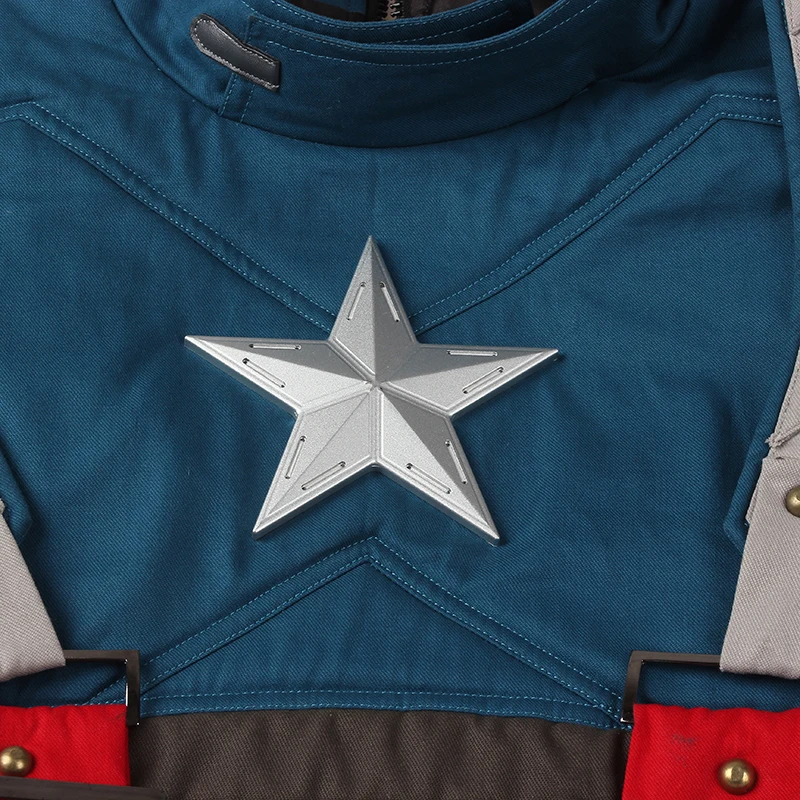 Капитан Америка Первый мститель Стива Роджерса косплей костюм супергероя Костюм взрослых мужчин Классический Хэллоуин косплей костюм мужчин