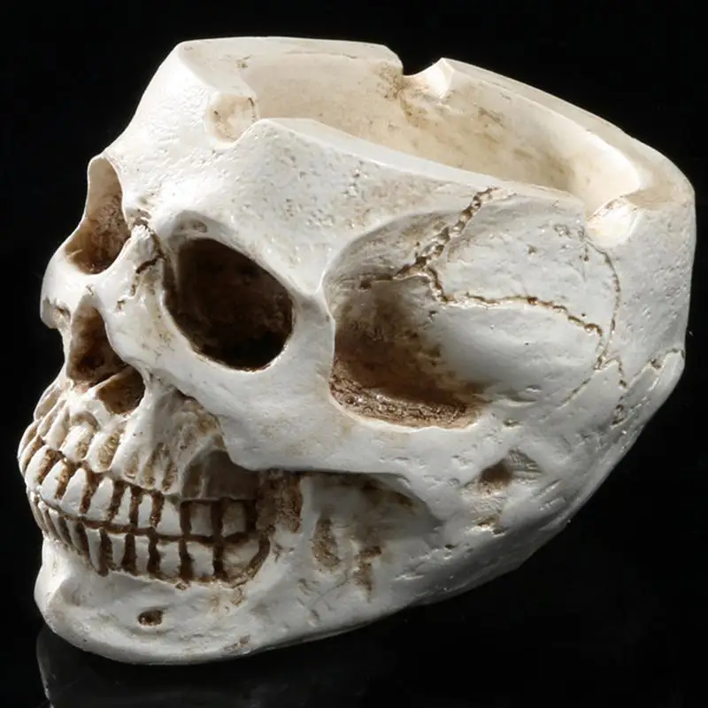 1pc Skull Ashtray Spooky Resin Halloween Decors Bar Decors Smoking Room Accessories For Haunted House Office Bar Home portable ashtray,cigarettes ashtray,silicone ashtray,stainless steel ashtray,metal ashtray,air purifier ashtray,wood ashtray,ceramic ashtray
