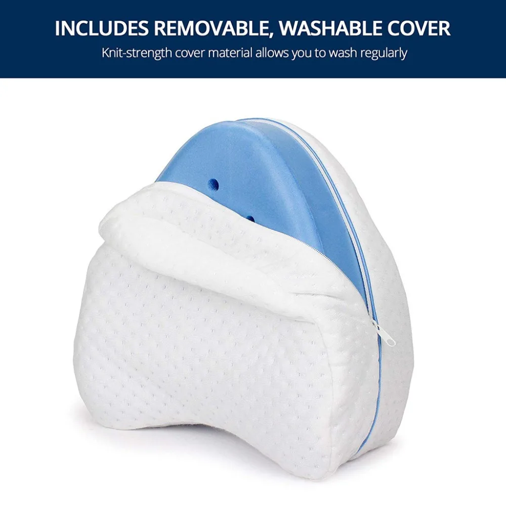 

Memory Foam Clip Leg Pillow knee leg Pregnancy Pillow Legacy Leg Pillow for Back, Hip, Legs & Knee Support Wedge Home Textile