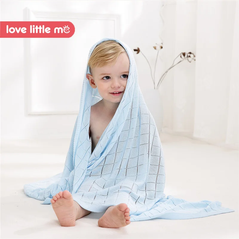 Love Little Me Bamboo Fiber Baby Blanket Infant Soft Swaddles Blankets