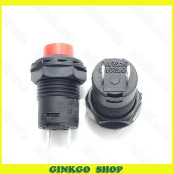 

100pcs/lot Genuine DS-425 427 Red/Green Round Button Switch Self-locking 12mm Spacing Of Opening