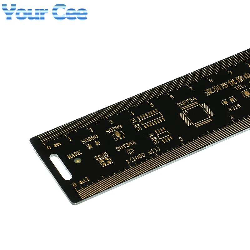 1 шт. 20 см Многофункциональный PCB линейка, измерительный инструмент резистор микросхема конденсатора IC диод поверхностного монтажа транзистор посылка электронный запасов
