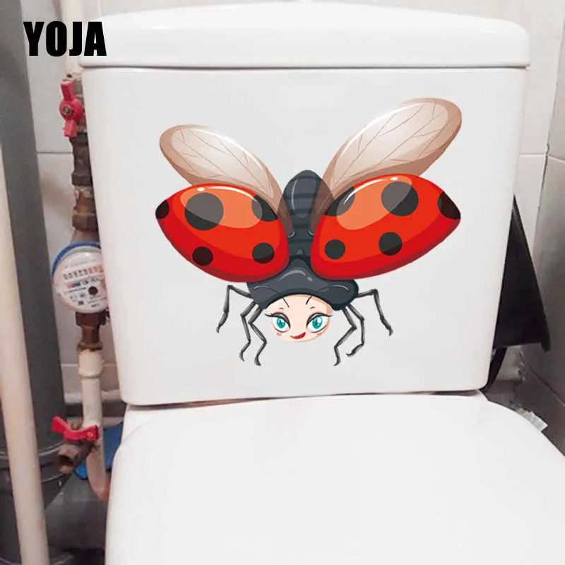 YOJA 22.8X20.2CM забавная мультяшная Настенная Наклейка для туалета наклейка звезда