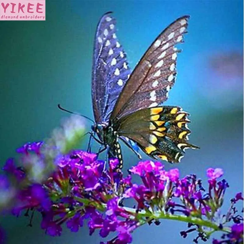 mosaic painting child diamond diy embroidery butterfly | Дом и сад