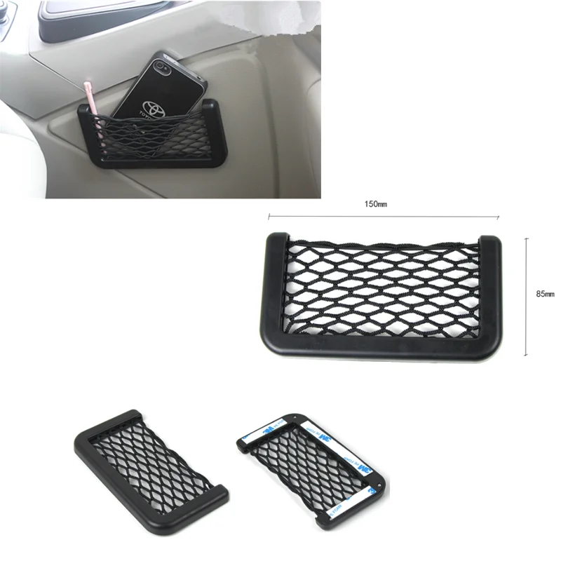 

Universal Car Seat Side Back Storage Elastic Mesh Net Bag Holder Pocket Organizer Car Seat Side Adhesive Box Stowing Tidying
