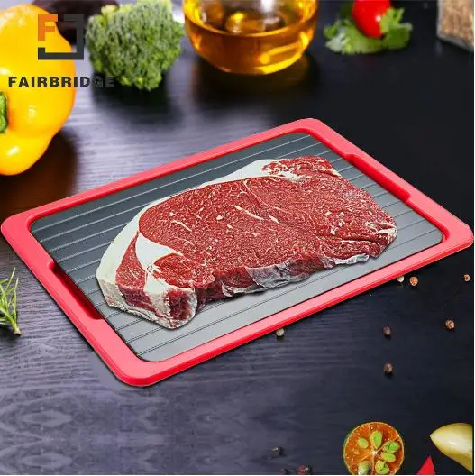 Dorpshipping Fast Frozen Defrosting Tray Thaw With Plate Safe Aluminum No Electricity Chemicals