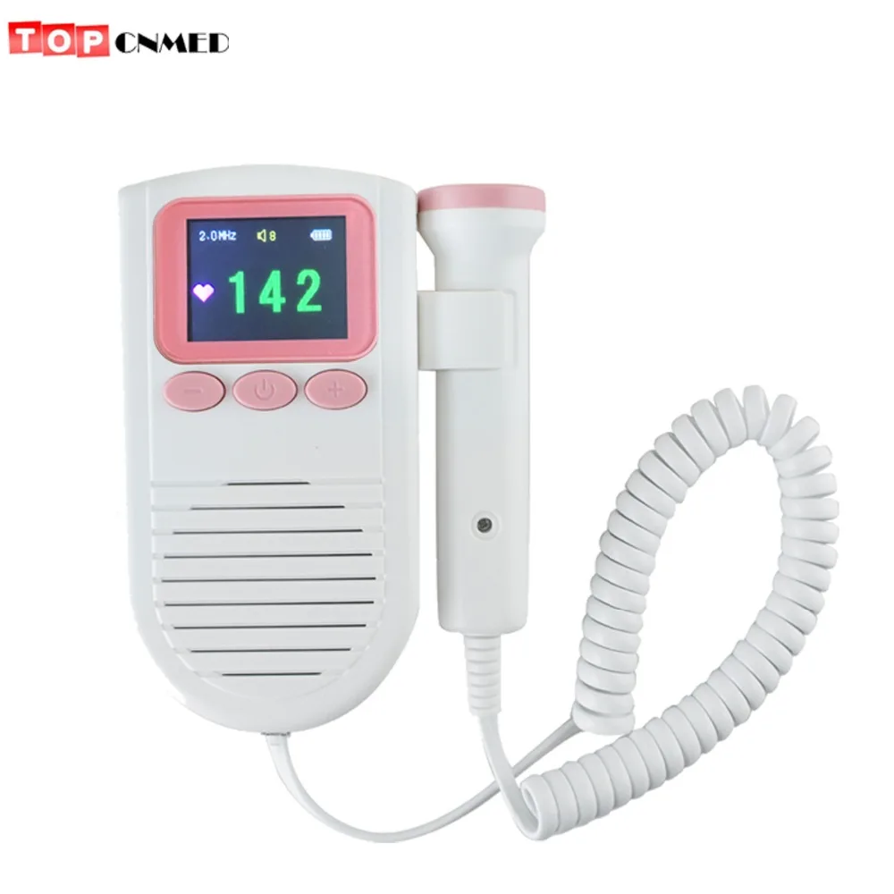 2019 Pocket Fetal Doppler Heart Monitor for Pregnant FHR Alarm Ultrasound Baby Heart Beat Alarm