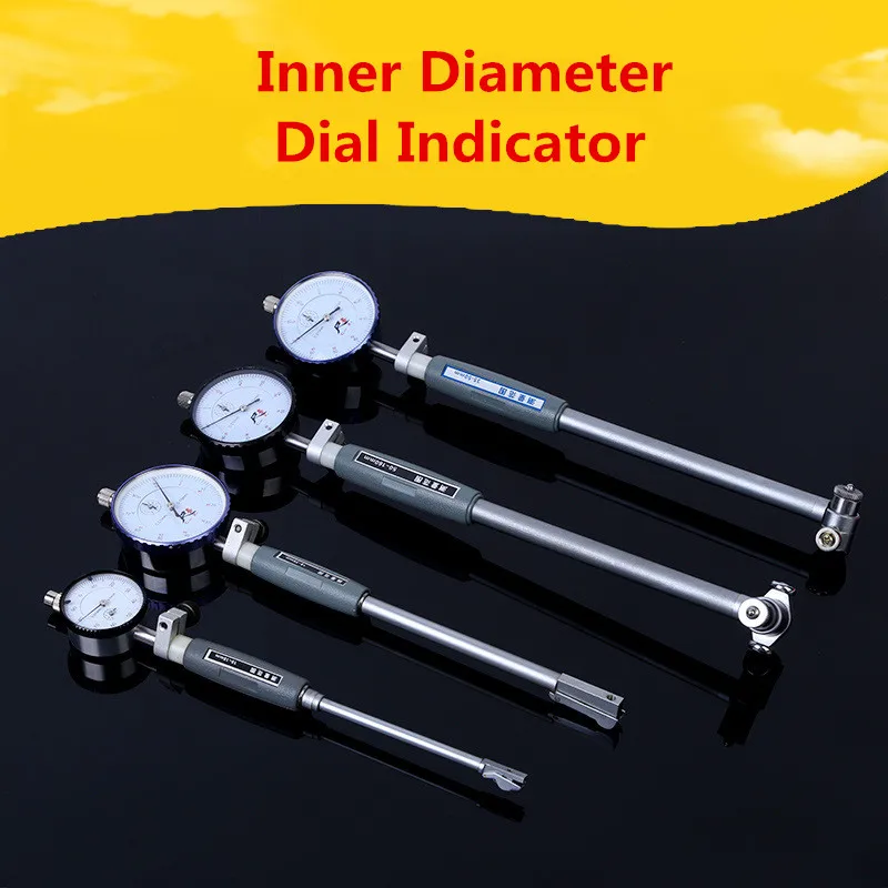 US $35.96 High Accuracy Dial Bore Gauge Hole Diameter Measuring Gauge Inside Diameter Scale Cylinder Volume Meter Dial Indicators 50160mm